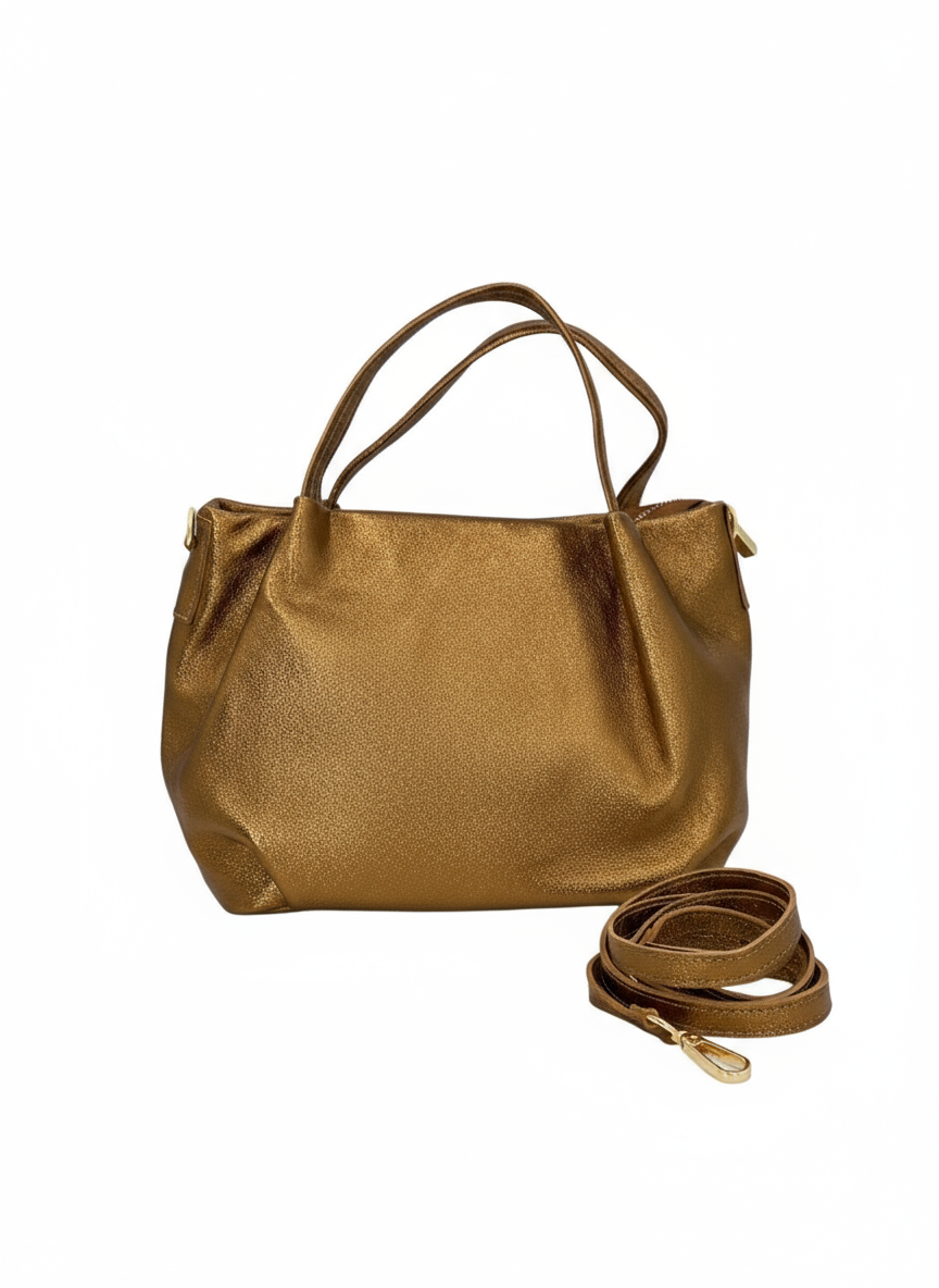 Cristine – Damen-Schulter- und Crossbody-Tasche aus echtem italienischen Kalbsleder