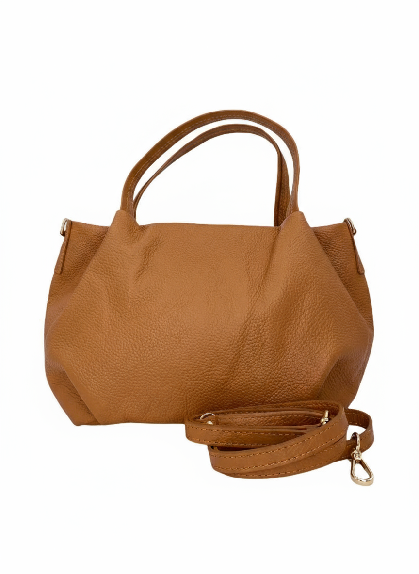 Cristine – Damen-Schulter- und Crossbody-Tasche aus echtem italienischen Kalbsleder