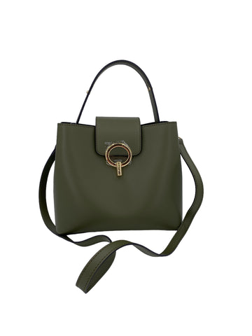 Amelie – Borsa a mano e a tracolla donna in vera pelle italiana con fondo rinforzato e piedini dorati