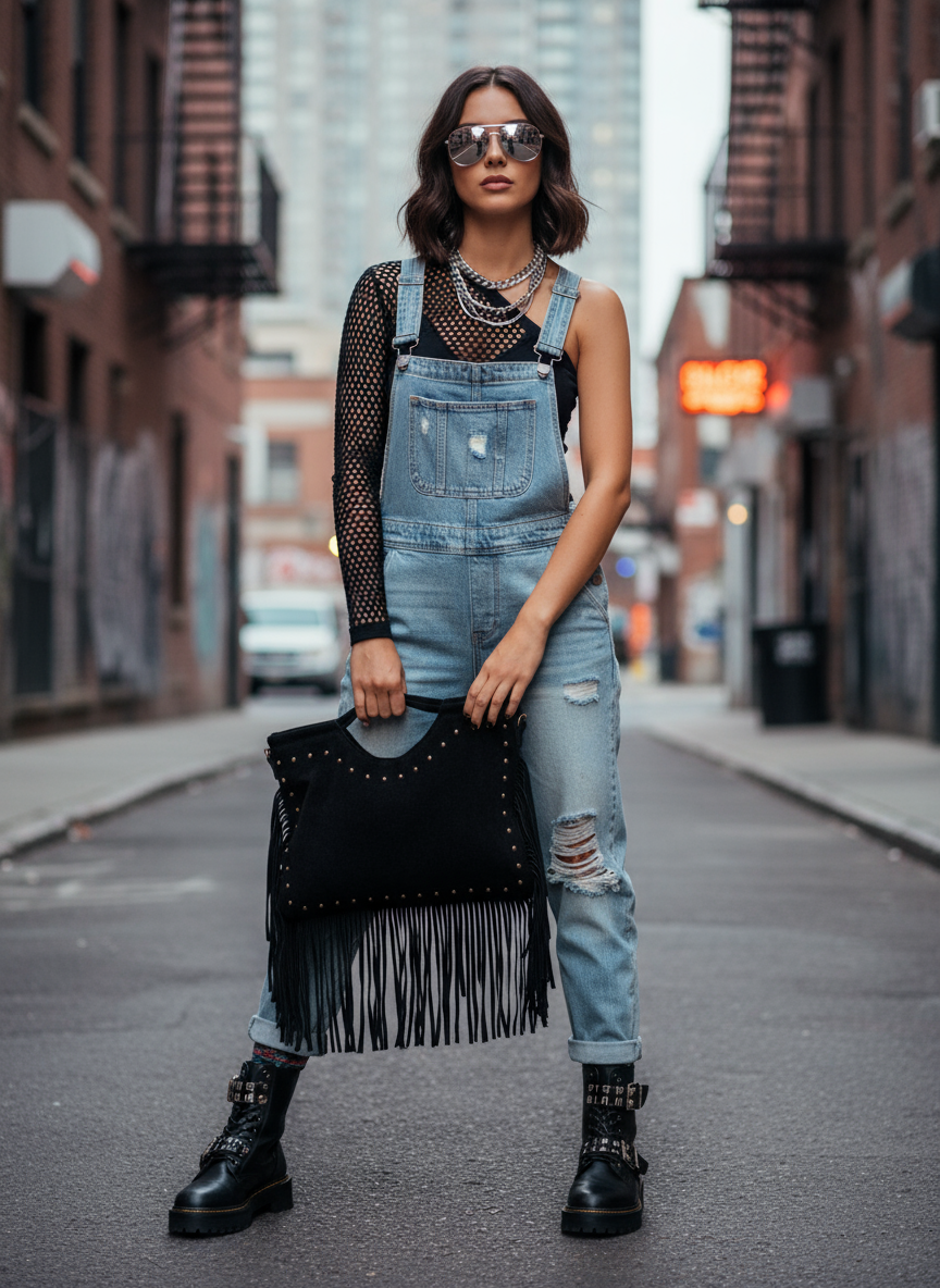 Inaya - Borsa a mano in camoscio con tracolla staccabile