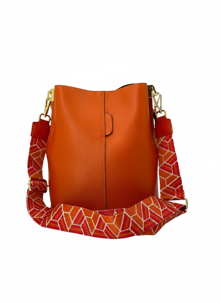 Borsa a tracolla donna in vera pelle di vitello 100% italiana