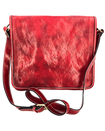 Mon – Borsa a tracolla donna in vera pelle italiana con venature naturali