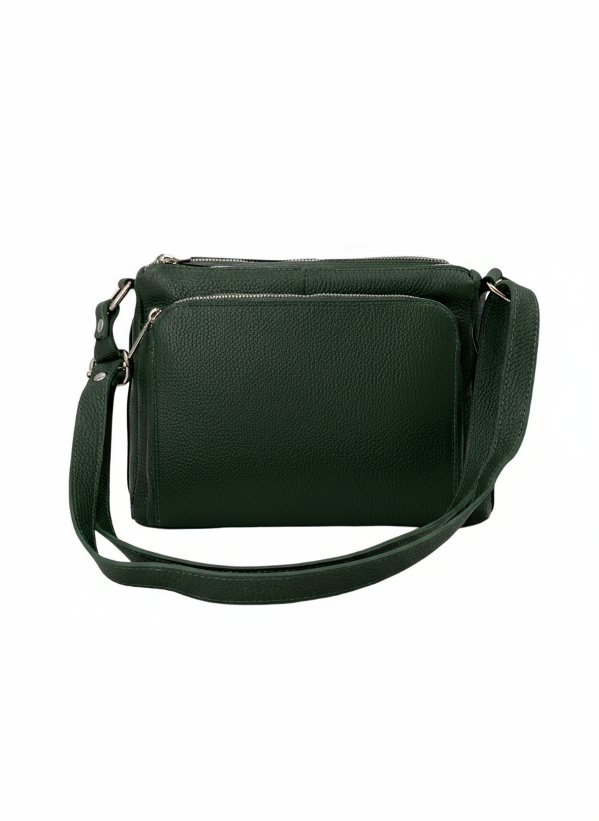 Sabrine – Women's genuine Italian leather shoulder and crossbody bag with adjustable shoulder strap