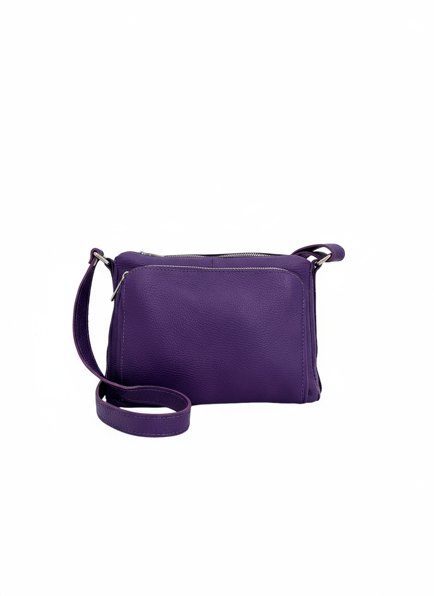 Sabrine – Women's genuine Italian leather shoulder and crossbody bag with adjustable shoulder strap