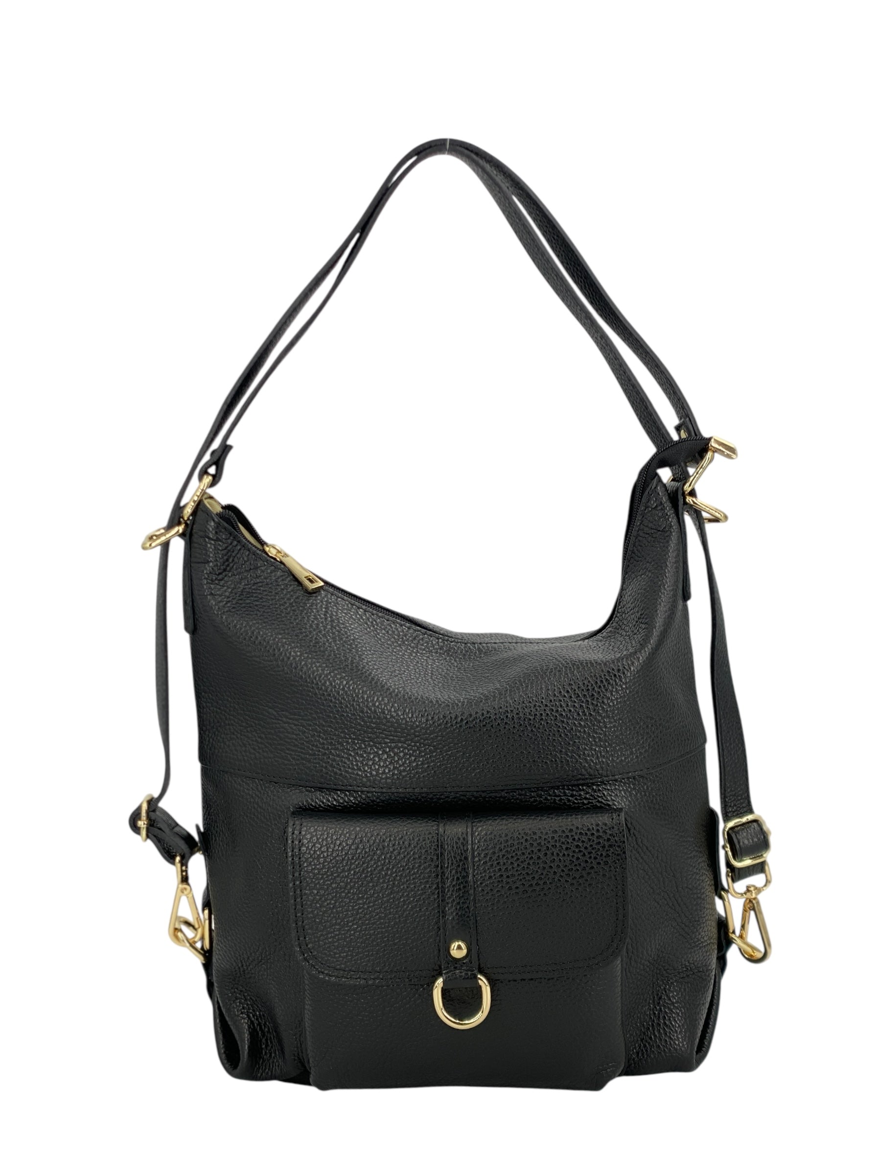 Romy – Borsa in Pelle Trasformabile a Spalla e Zaino
