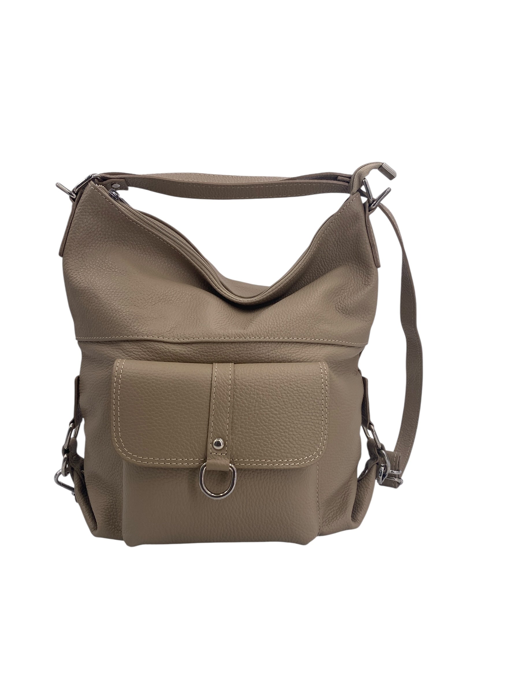 Romy – Borsa in Pelle Trasformabile a Spalla e Zaino