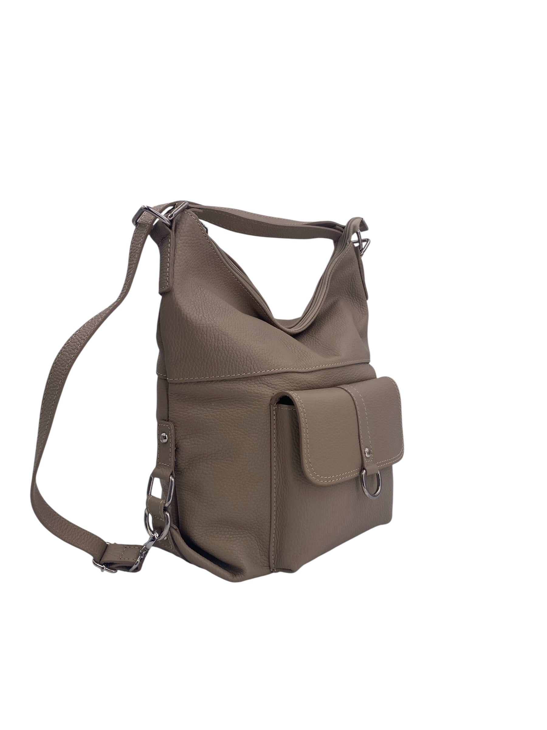 Romy – Borsa in Pelle Trasformabile a Spalla e Zaino