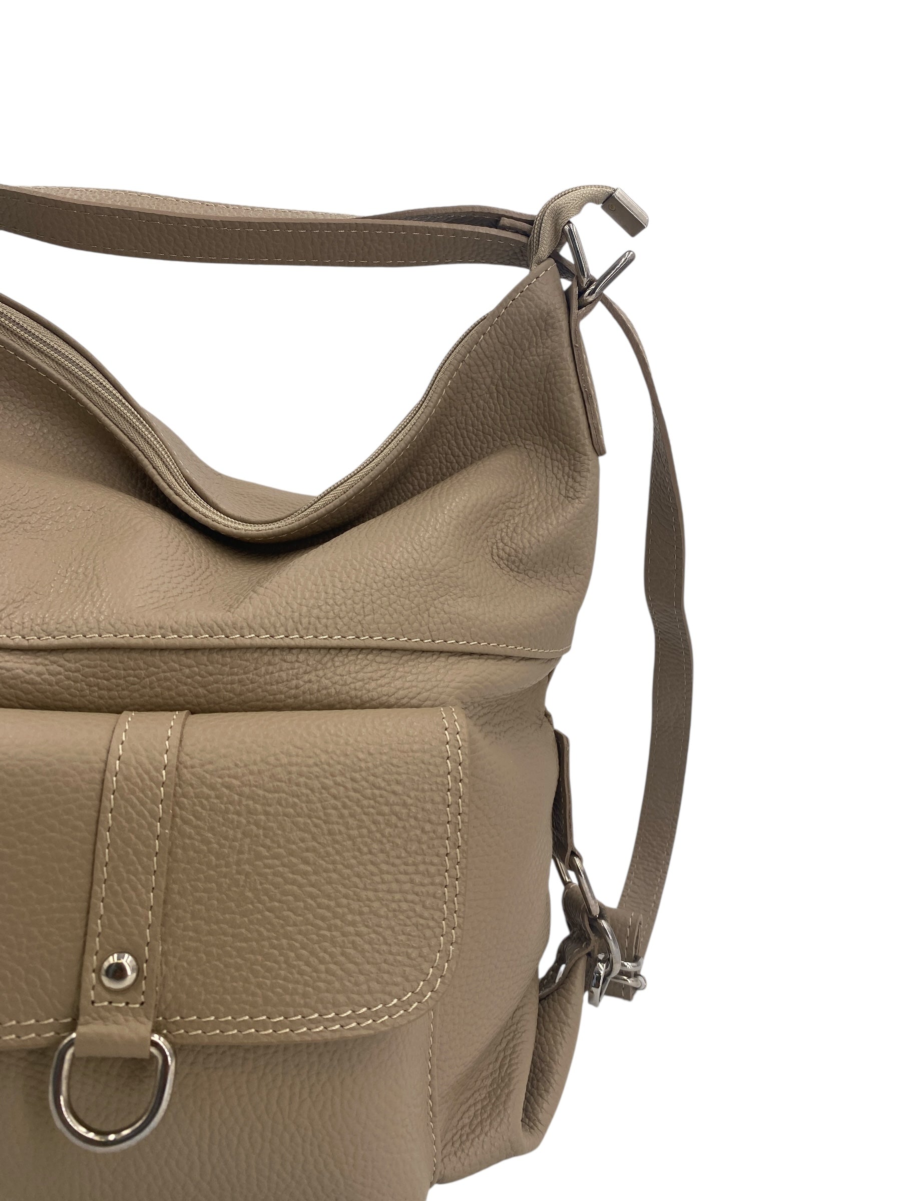 Romy – Borsa in Pelle Trasformabile a Spalla e Zaino