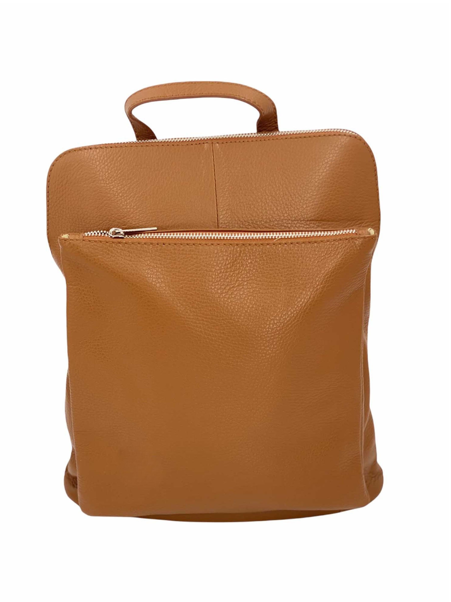 Zoe – Women's backpack in genuine Italian leather with adjustable shoulder straps, reinforced handle and large capacity